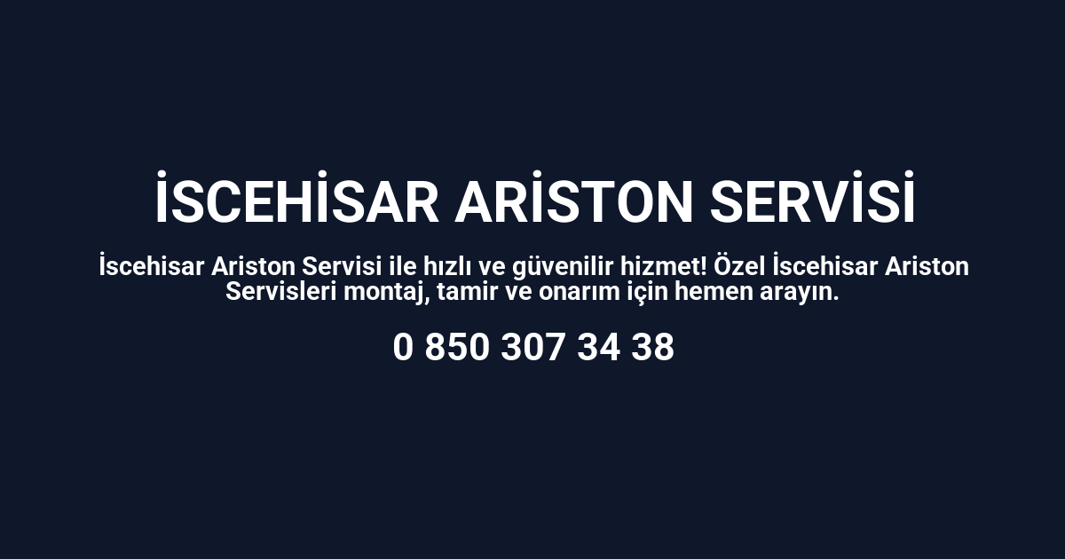 İscehisar Ariston Servisi